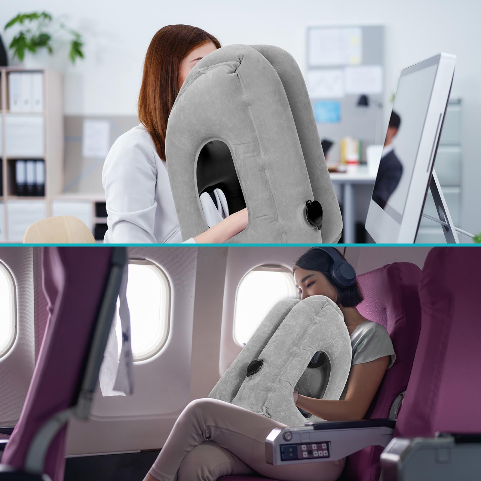 Amazon｜Suzile 空気注入式トラベルピロー インフレータブルネック